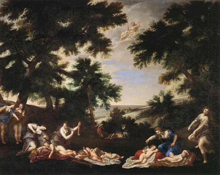 Francesco Albani The Cupids Disarmed china oil painting image